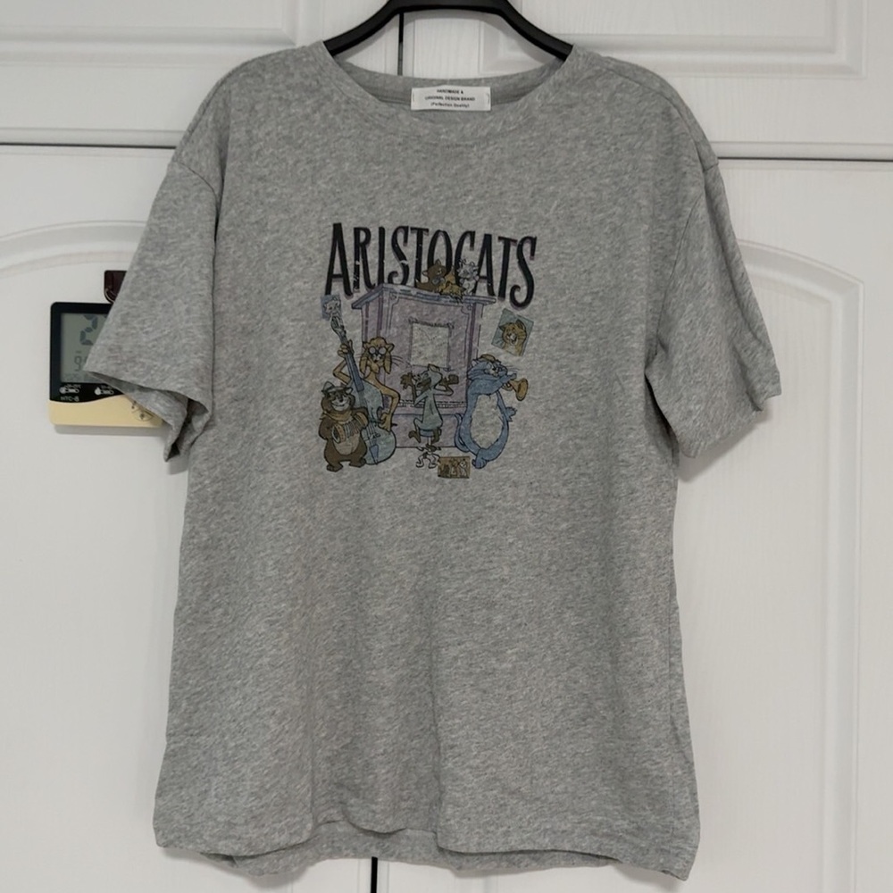 Gray Aristocats Graphic T-Shirt